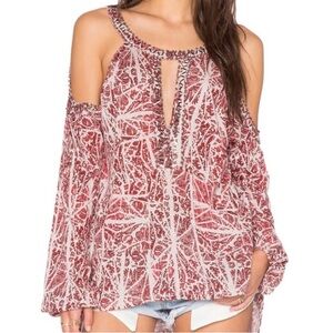 Free People Good morning cold shoulder top sz M